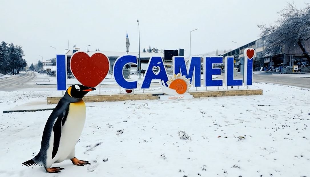 Sürüden ayrılan nihilist penguen Çameli’ye uğradı
