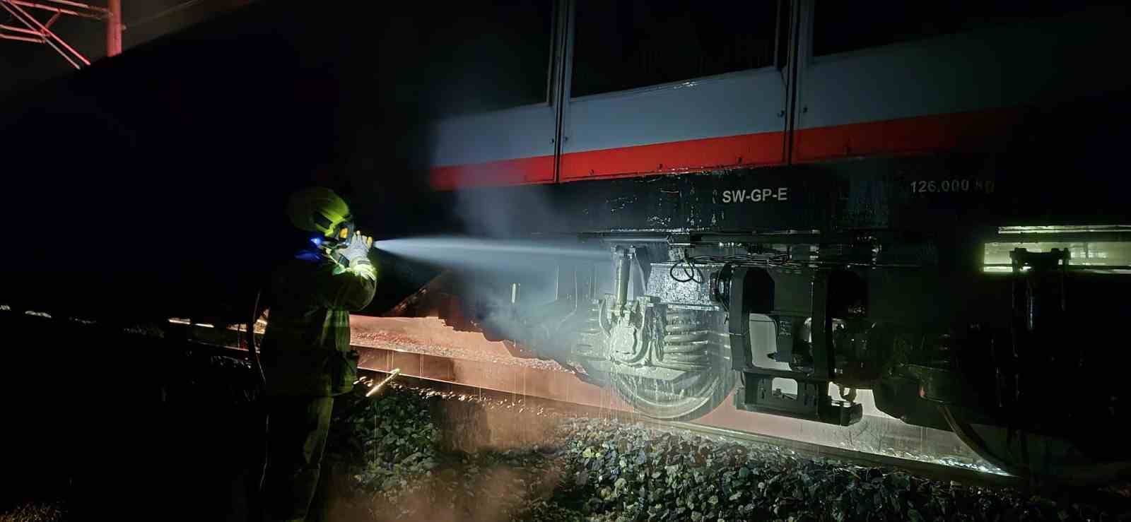 Susurluk’ta yük treninde yangın paniği
