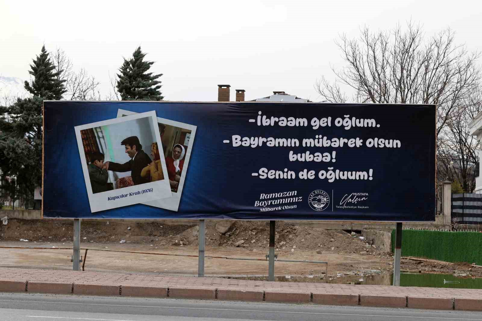 Talas Belediyesinden gülümseten bayram billboardları
