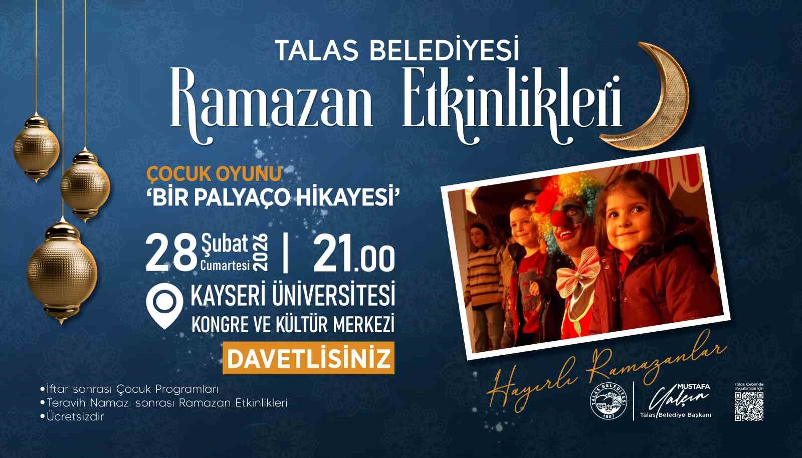 Talas’ın Ramazan etkinliklerinde bu hafta sonu
