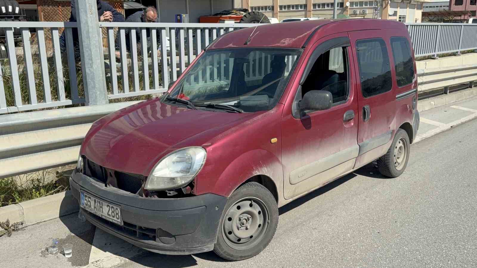 Tamire götürülen araç kaza yaptı: 1 yaralı
