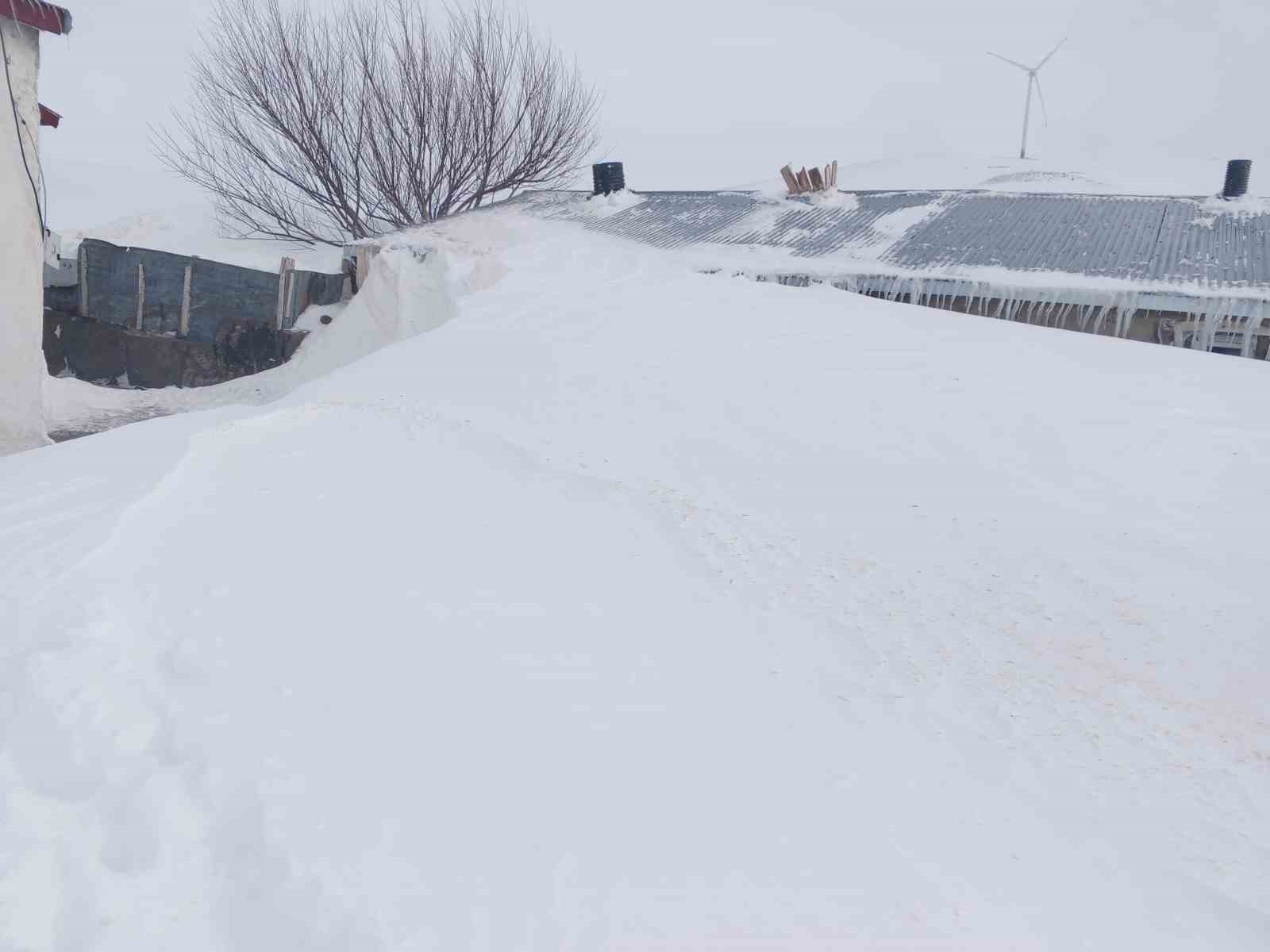 Taşlıçay’da kar yığınları evlerin boyuna ulaştı

