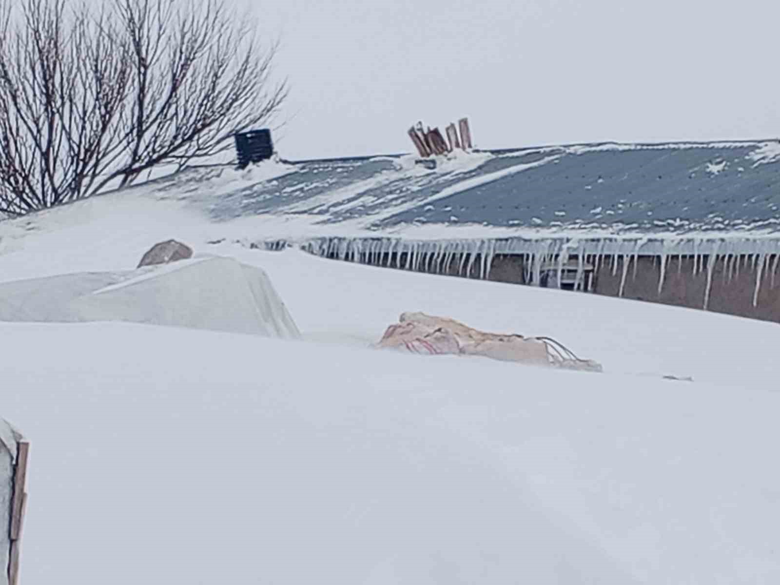 Taşlıçay’da kar yığınları evlerin boyuna ulaştı
