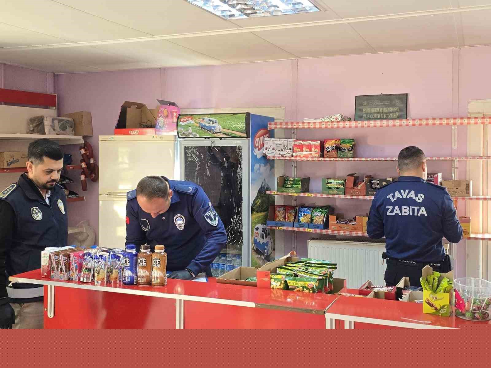 Tavas zabıtasından okul kantinlerine sıkı denetim
