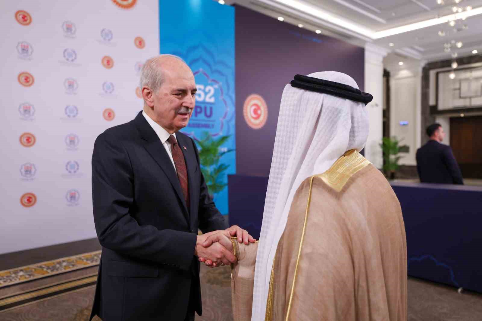 TBMM Başkanı Kurtulmuş, Arap Parlamentosu Başkanı Alyammahi ile görüştü
TBMM Başkanı Kurtulmuş, Arap Parlamentosu Başkanı Alyammahi ile görüştü