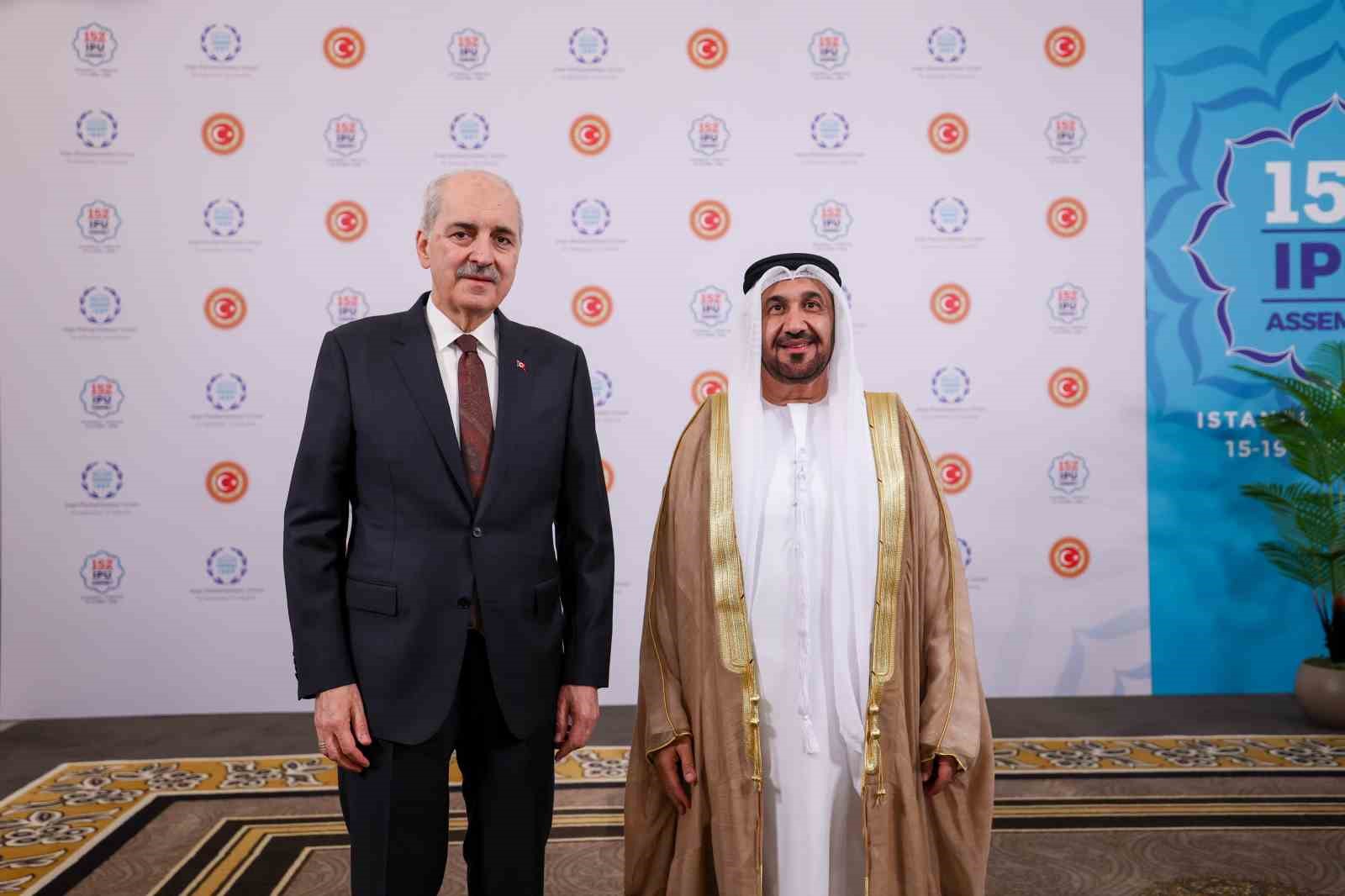 TBMM Başkanı Kurtulmuş, Arap Parlamentosu Başkanı Alyammahi ile görüştü
TBMM Başkanı Kurtulmuş, Arap Parlamentosu Başkanı Alyammahi ile görüştü