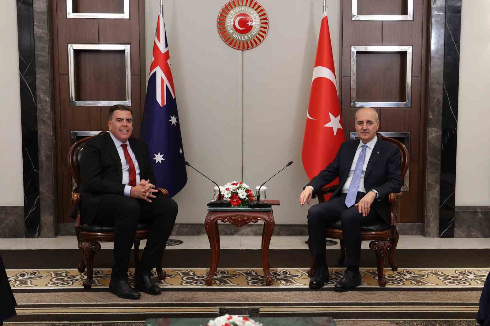 TBMM Başkanı Kurtulmuş, Avustralya Temsilciler Meclisi Başkanı Dick ile görüştü
