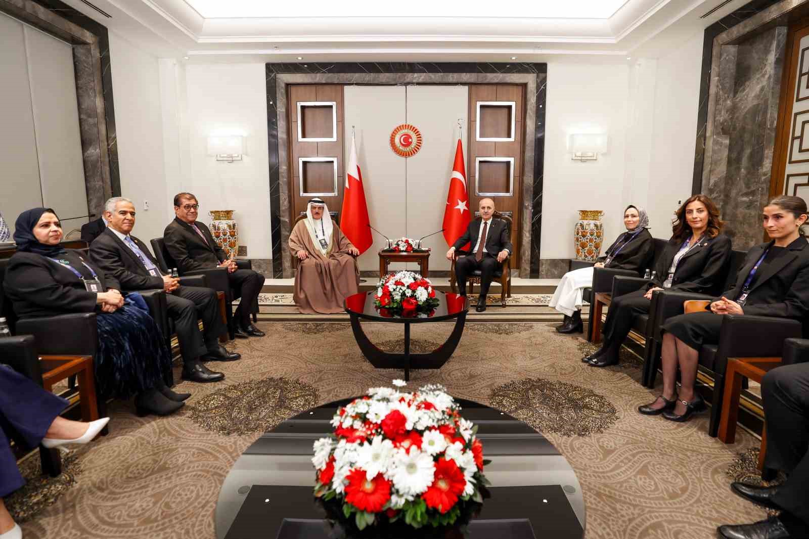 TBMM Başkanı Kurtulmuş, Bahreyn Temsilciler Meclisi Başkanı Al Musalam ile görüştü
