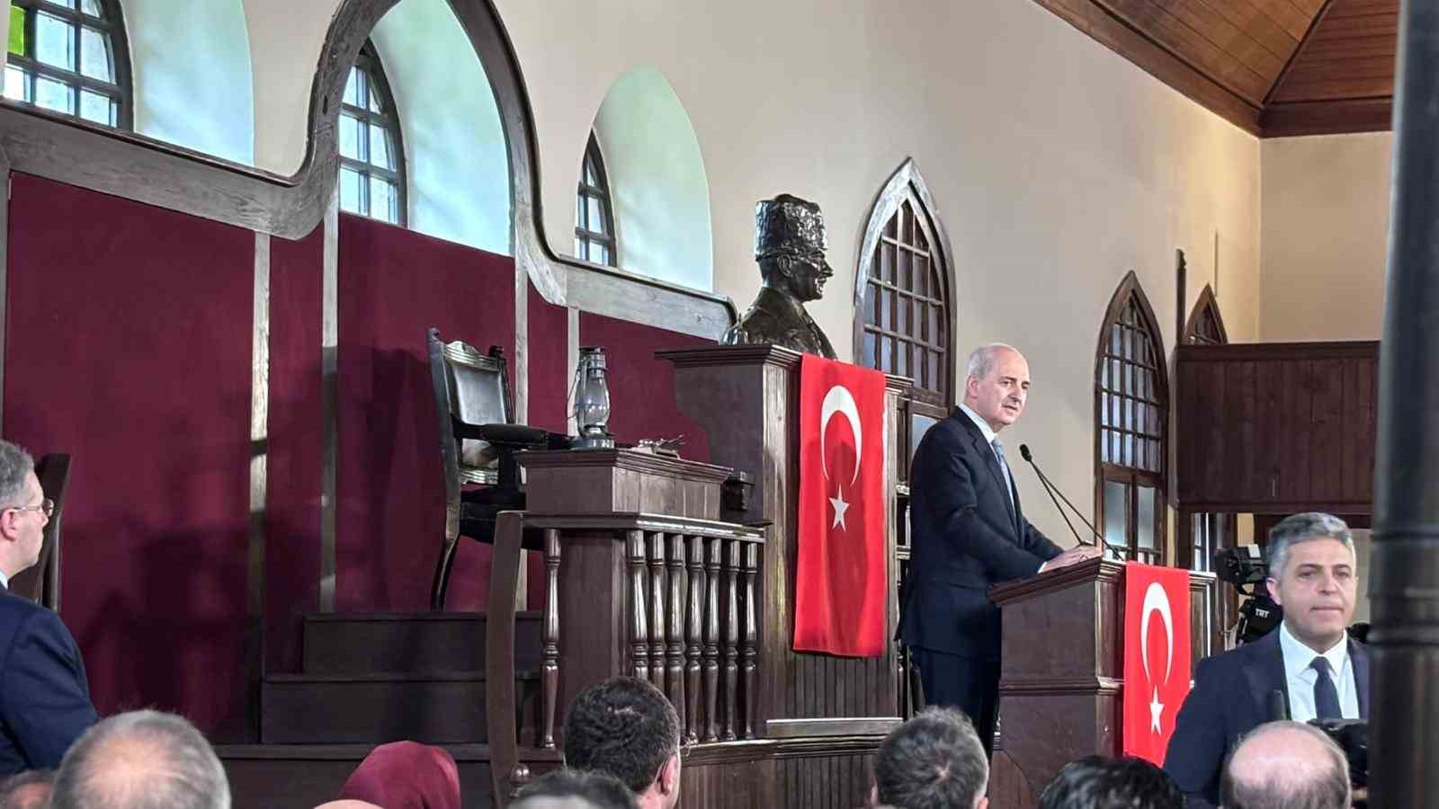 TBMM Başkanı Kurtulmuş: "Gerçekten bu istiklal madalyasının Trabzon’umuza da fevkalade yakıştığını bir kere daha ifade etmek istiyorum"
