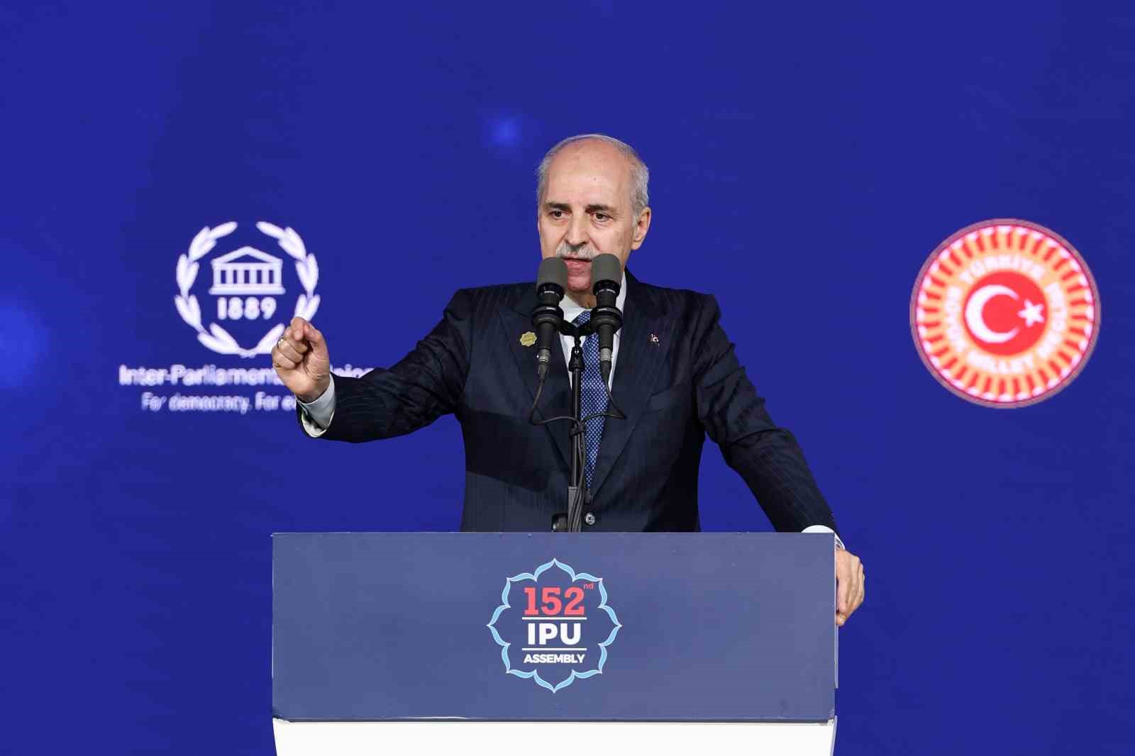 TBMM Başkanı Kurtulmuş: "İsrail’in Birleşmiş Milletler üyeliği mutlaka askıya alınmalı"
