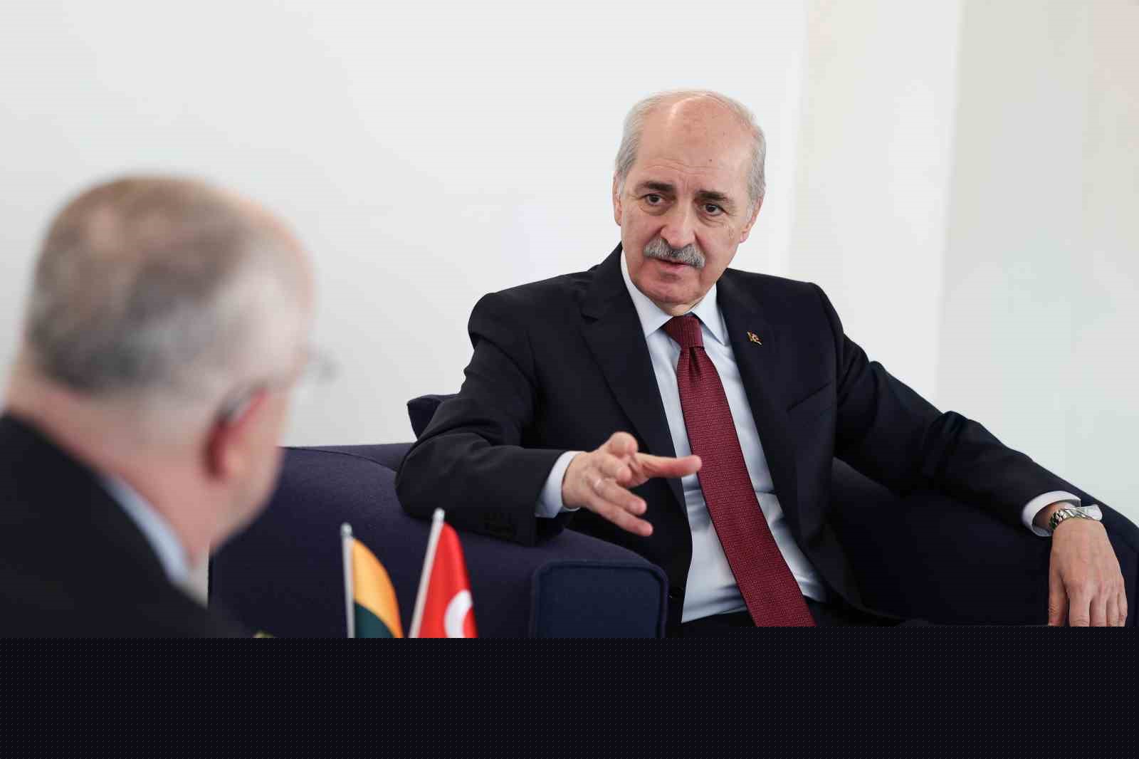 TBMM Başkanı Kurtulmuş, Litvanyalı mevkidaşı Olekas ile görüştü
