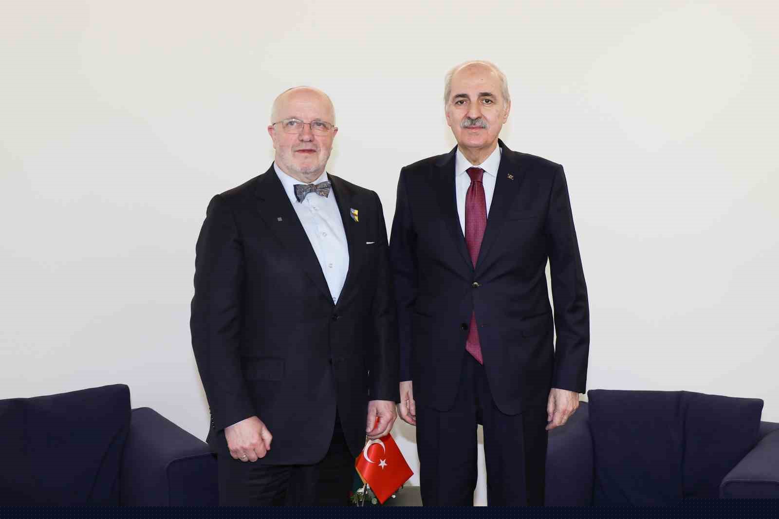 TBMM Başkanı Kurtulmuş, Litvanyalı mevkidaşı Olekas ile görüştü
