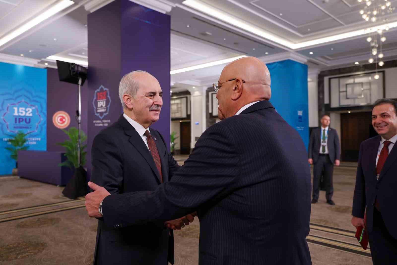 TBMM Başkanı Kurtulmuş, Mısır Temsilciler Meclisi Başkanı Badawy ile görüştü
