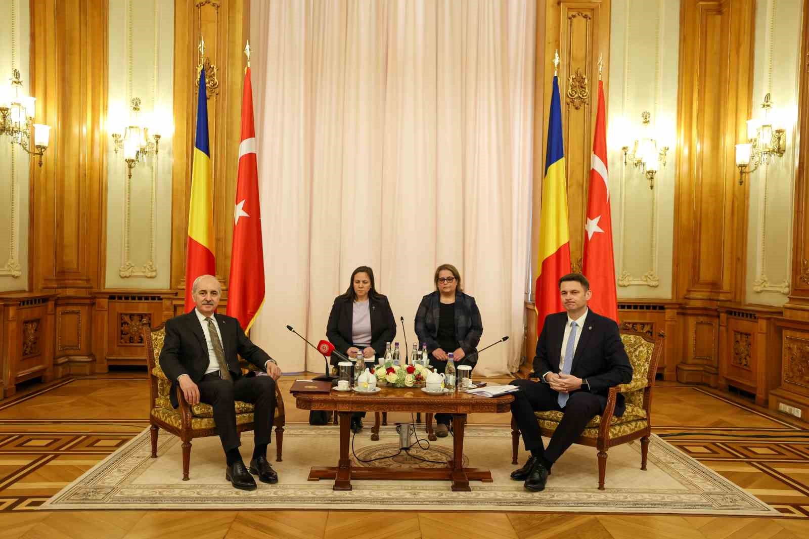 TBMM Başkanı Kurtulmuş, Romanya Senato Başkanı Abrudean ile görüştü
