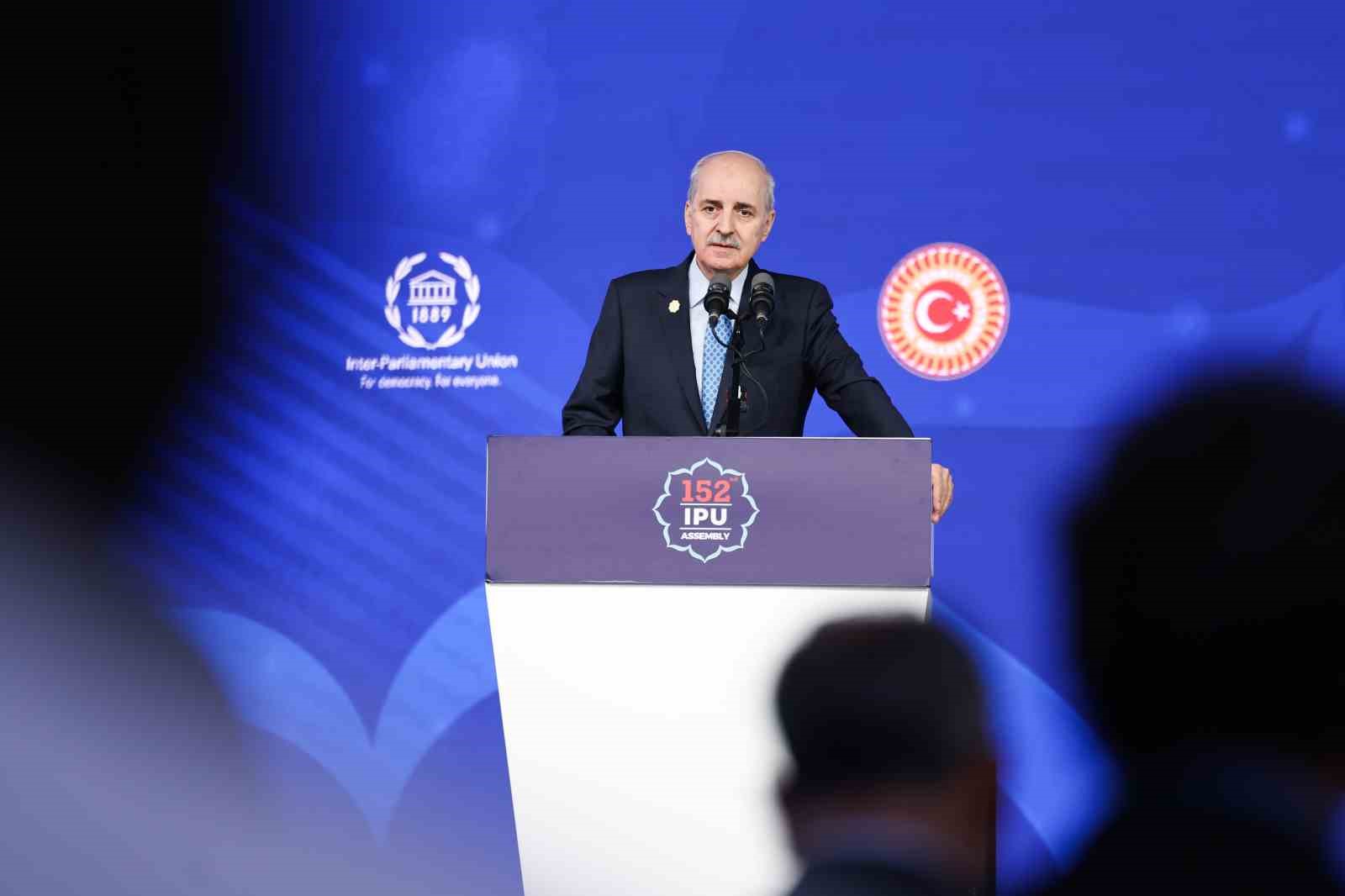 TBMM Başkanı Kurtulmuş: "Sivillerin yaşam hakkı üzerinde asla siyasal pazarlıklar yapılamaz"
