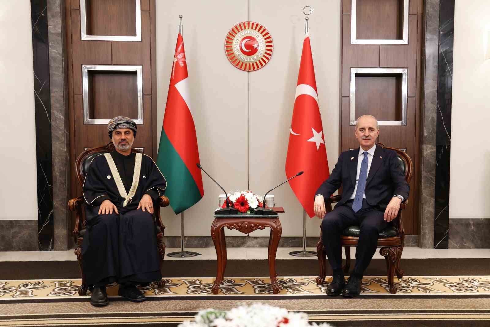 TBMM Başkanı Kurtulmuş, Umman Şura Meclisi Başkanı Al Maawali ile görüştü
