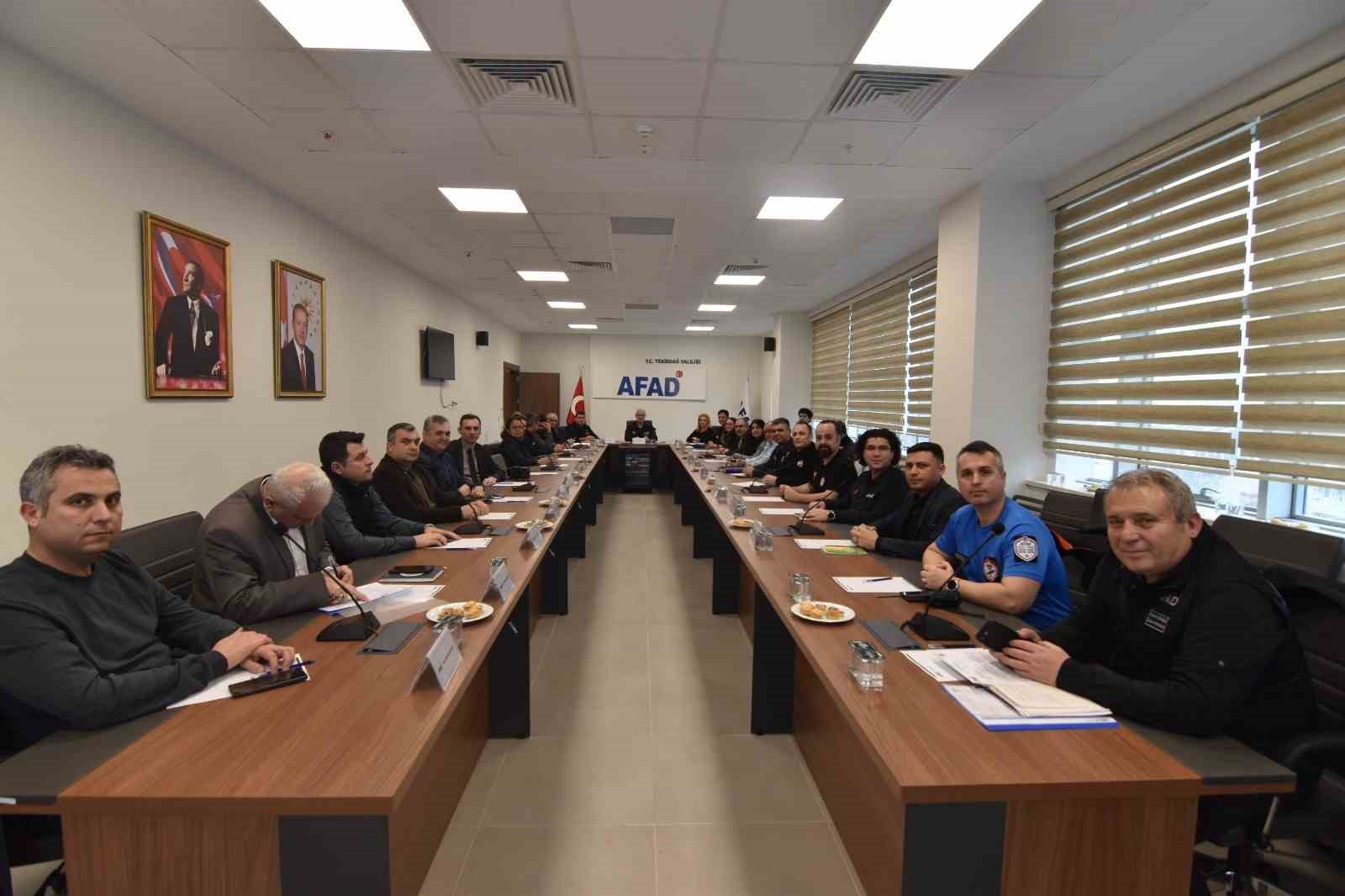 Tekirdağ AFAD’da Trakya belediyeleriyle afet riskleri değerlendirmesi
