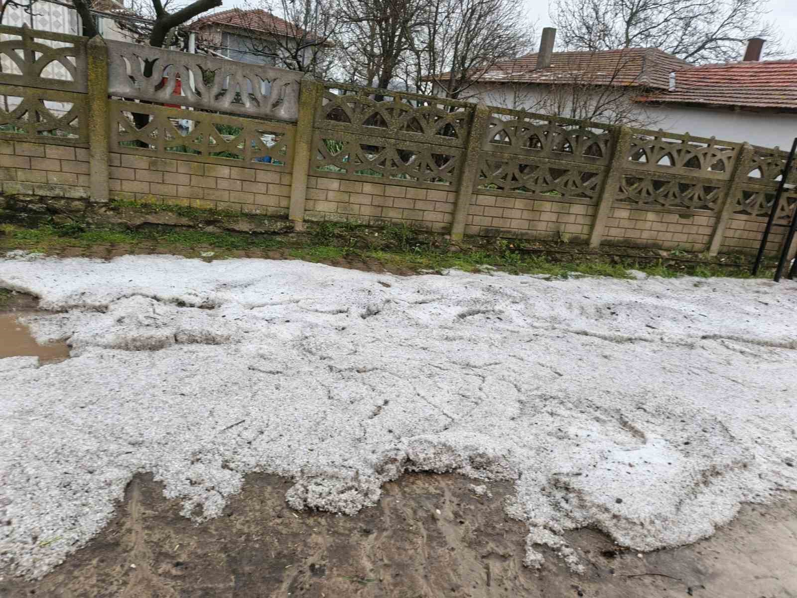 Tekirdağ’da dolu yağışı
