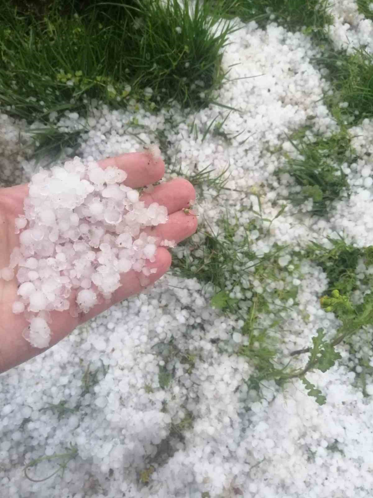 Tekirdağ’da dolu yağışı
