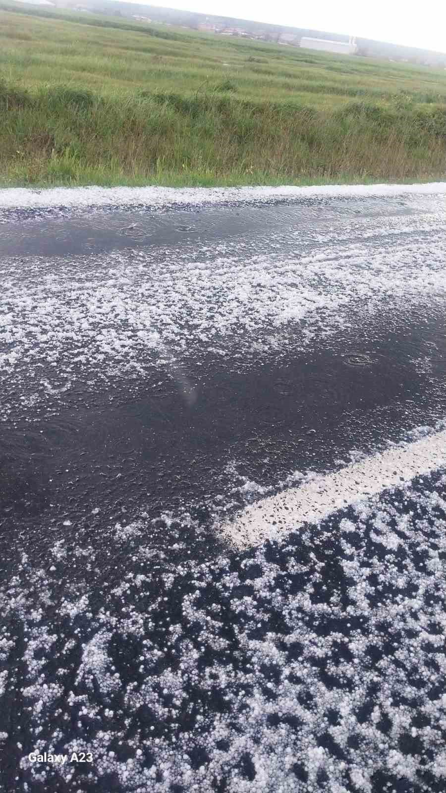 Tekirdağ’da dolu yağışı
