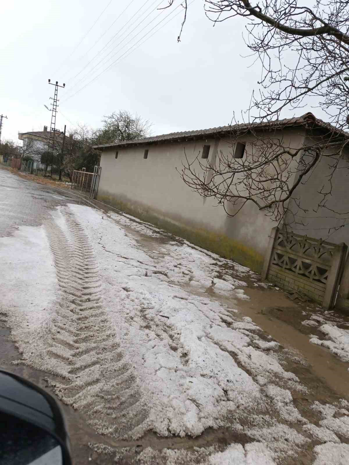 Tekirdağ’da dolu yağışı
