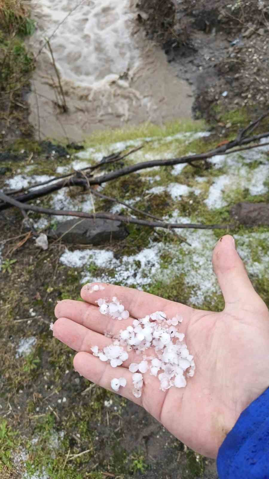 Tekirdağ’da dolu yağışı
