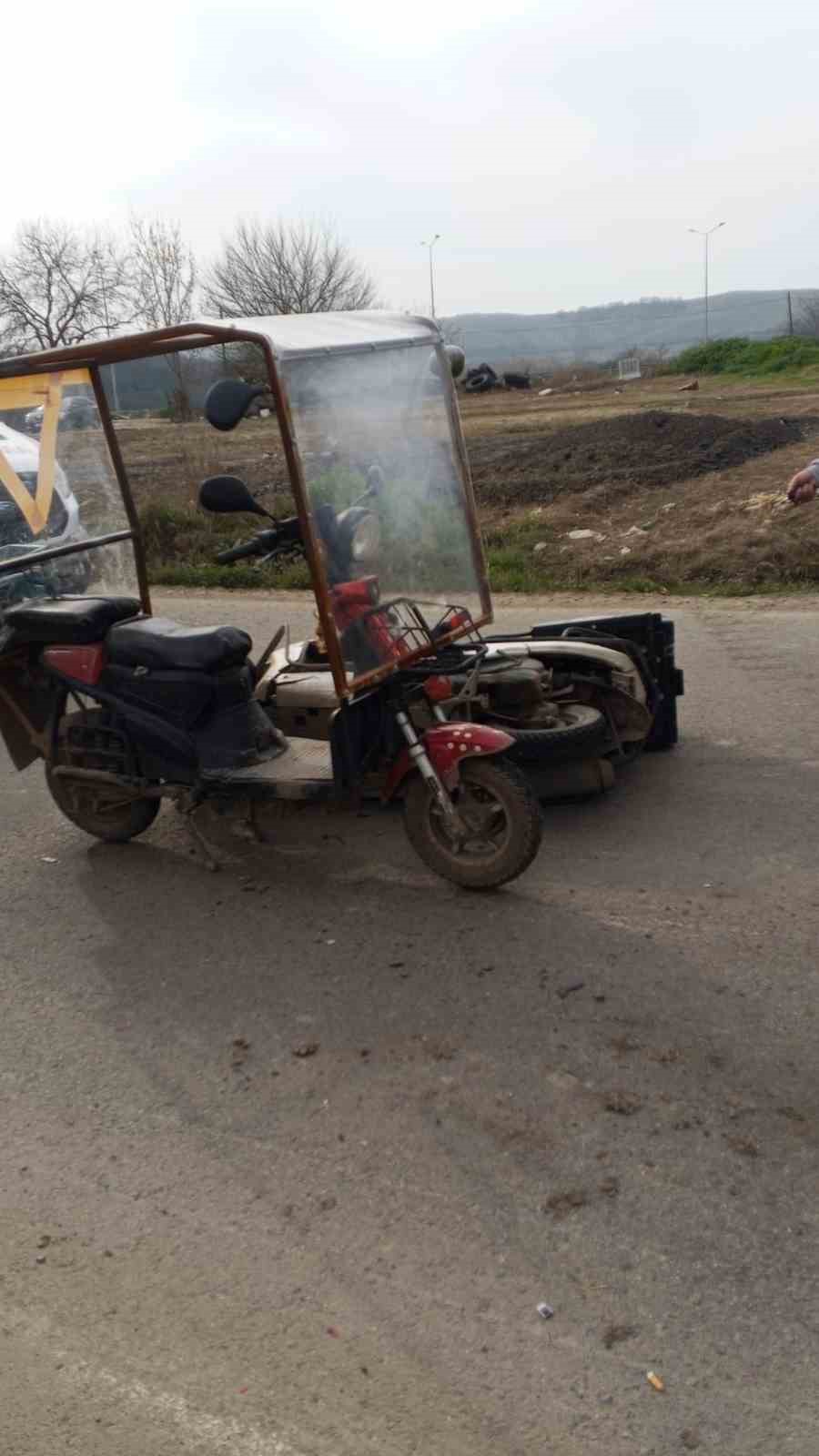 Tekirdağ’da motosiklet kazasında sürücü yaralandı
