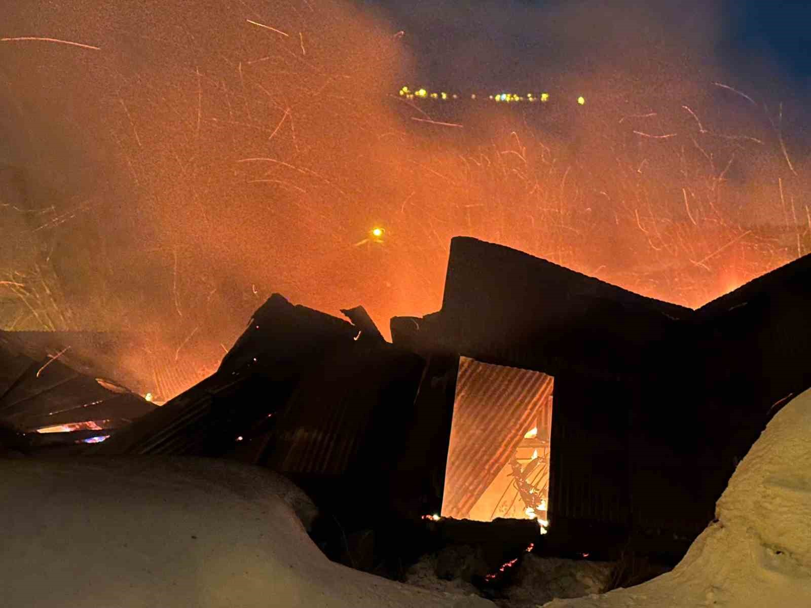 Tekman’da korkutan yangın: 3 ev kullanılamaz hale geldi
