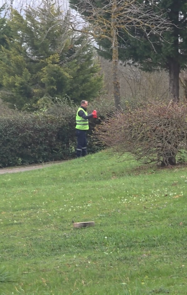 Temizlik işçisi, çalılıklar arasında bulduğu Türk bayrağını yerde bırakmadı
