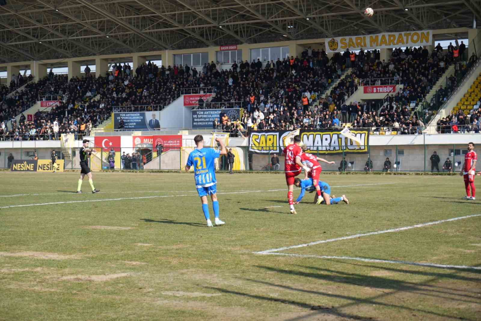 TFF 2. Lig: Muş Spor Kulübü: 1 - 68 Aksaray Belediyespor: 1
TFF 2. Lig: Muş Spor Kulübü: 1 - 68 Aksaray Belediyespor: 1