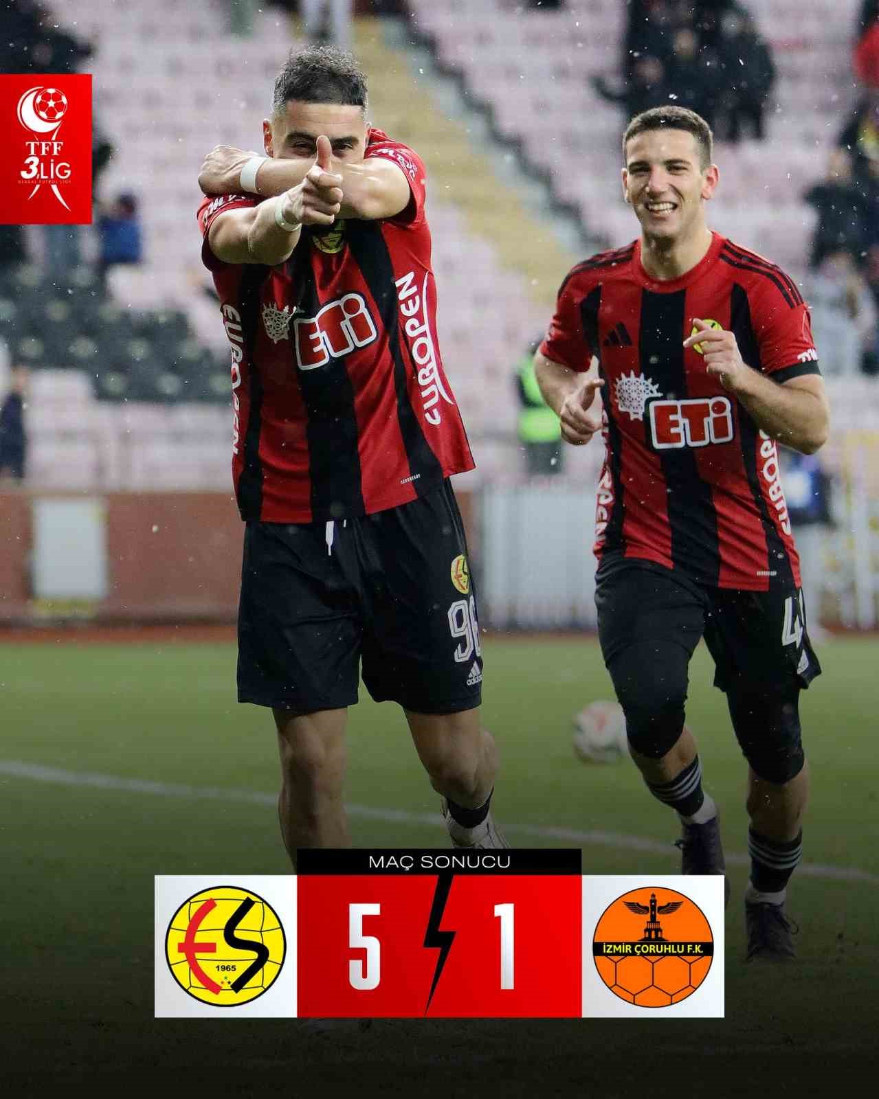 TFF 3. Lig: Eskişehirspor: 5 - İzmir Çoruhlu: 1
