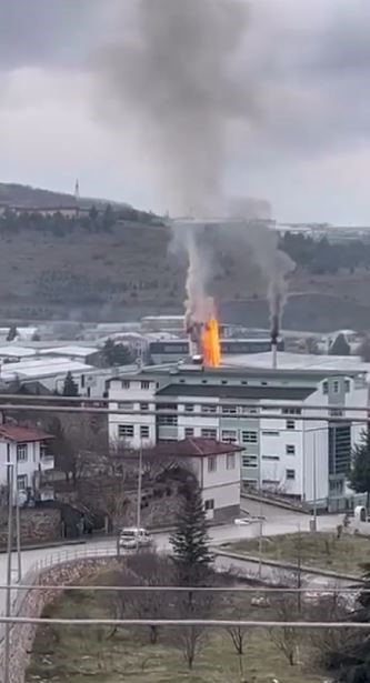 Tokat kereste fabrikasının silosunda yangın
