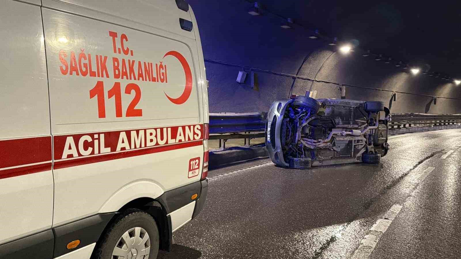 Trabzon Çömlekçi Tüneli’nde kaza: 2 yaralı
