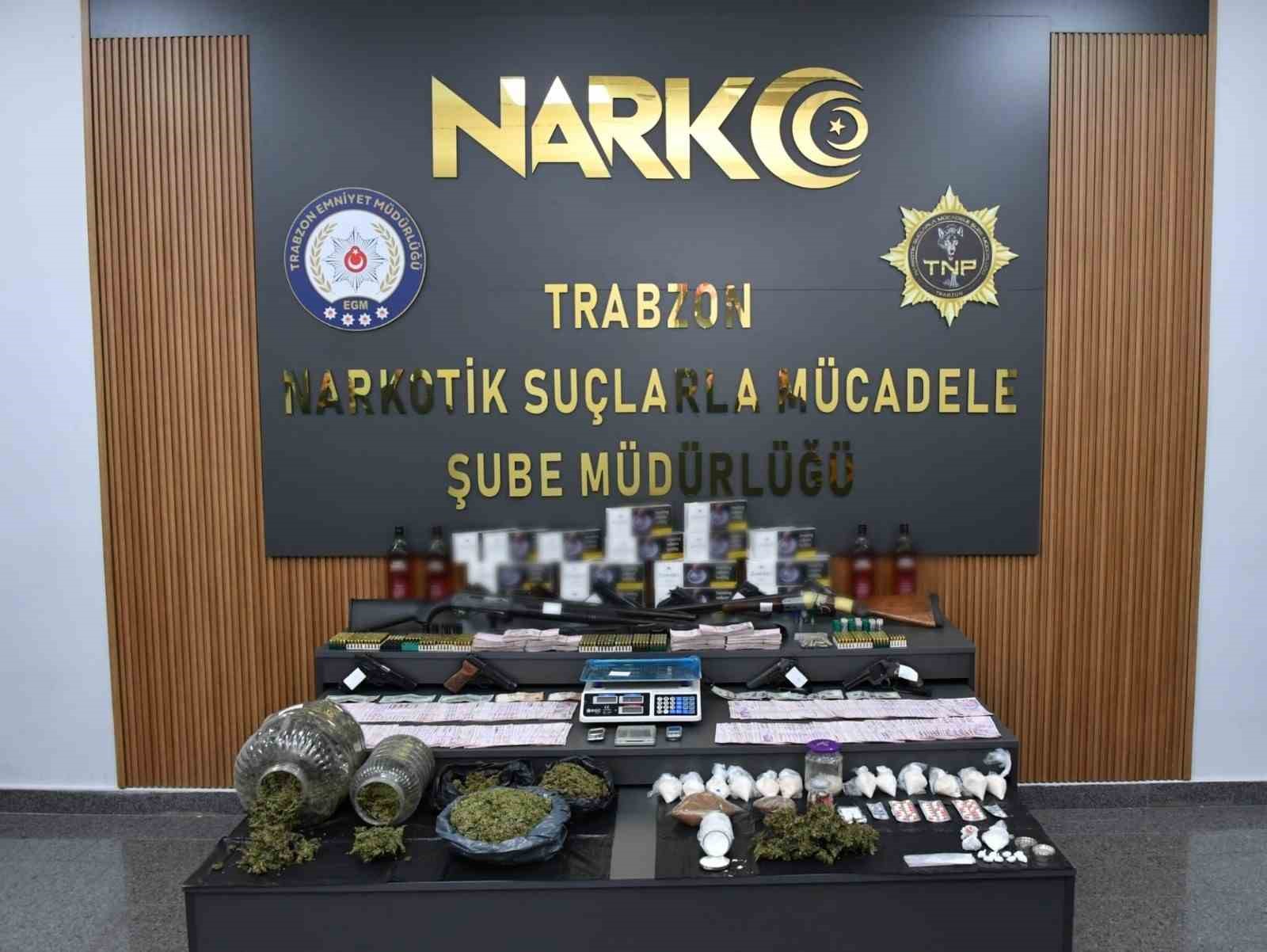 Trabzon merkezli 5 ilde uyuşturucu operasyonu
