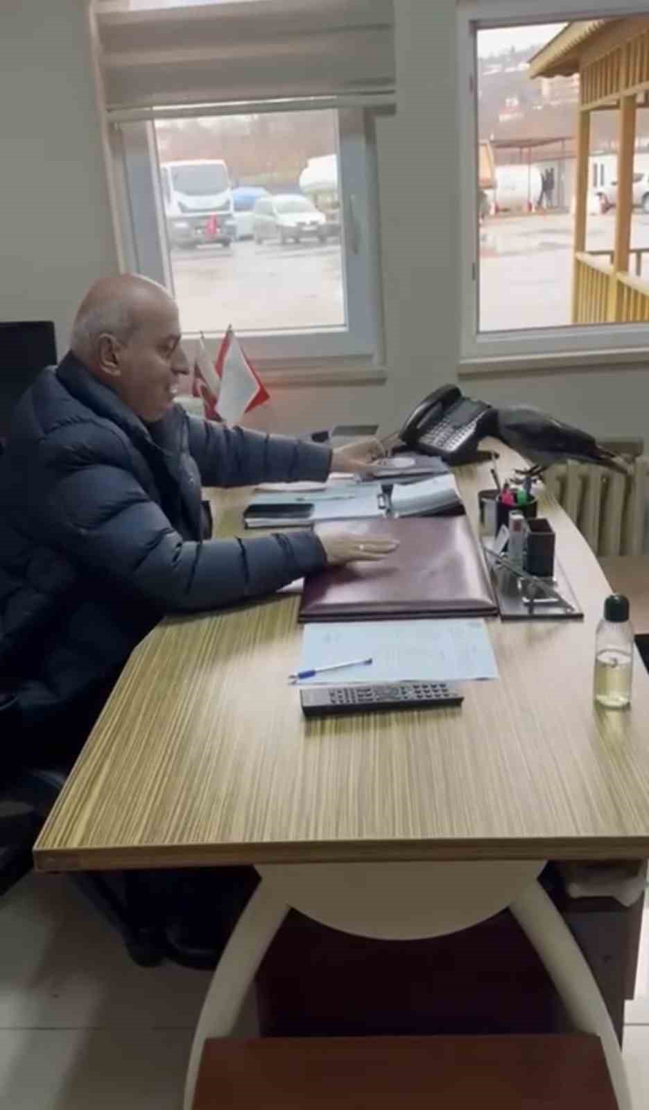 Trabzon’da belediye başkanının gülümseten karga diyaloğu
