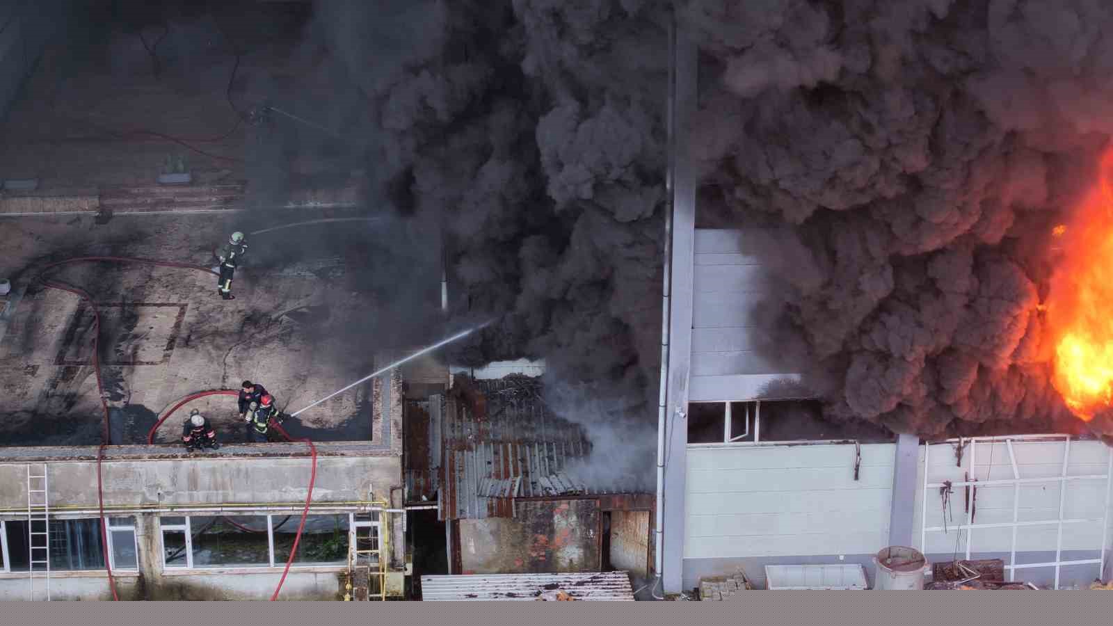 Trabzon’da fındık fabrikasında yangın
