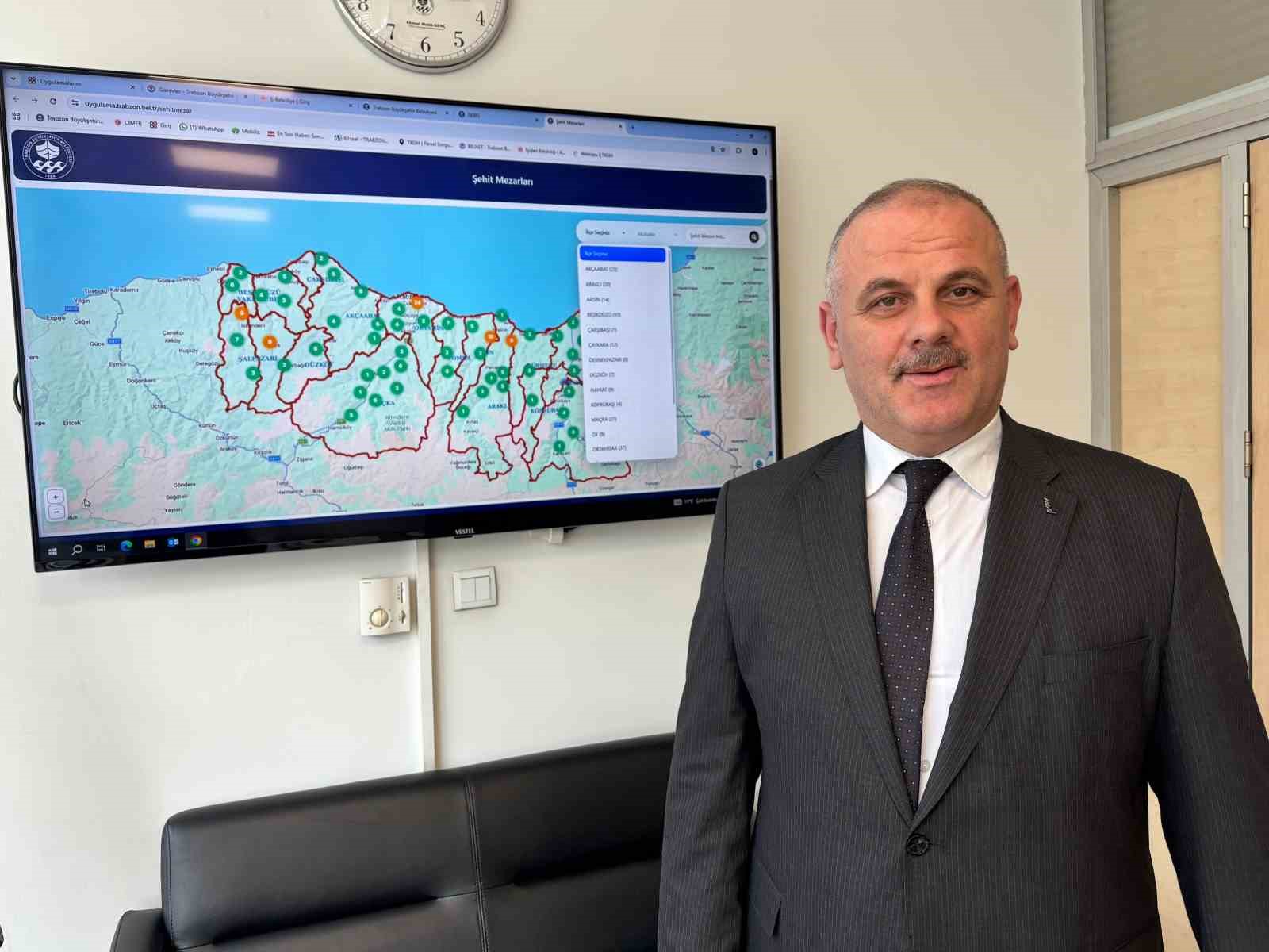 Trabzon’da şehit kabirlerine tek tıkla ulaşım dönemi başladı
