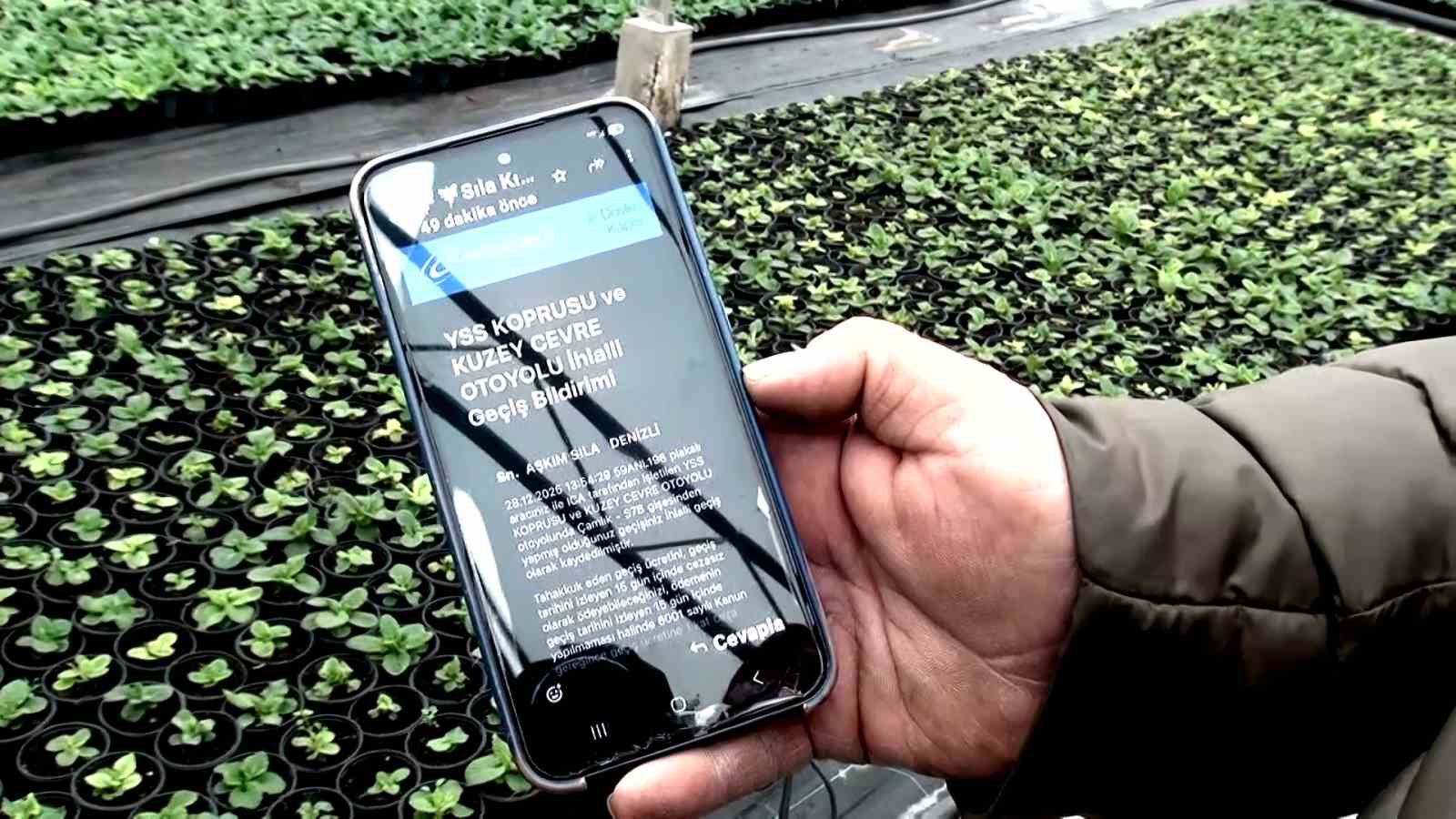 Traktörle geçmediği köprü ve otoyol için ceza yedi
