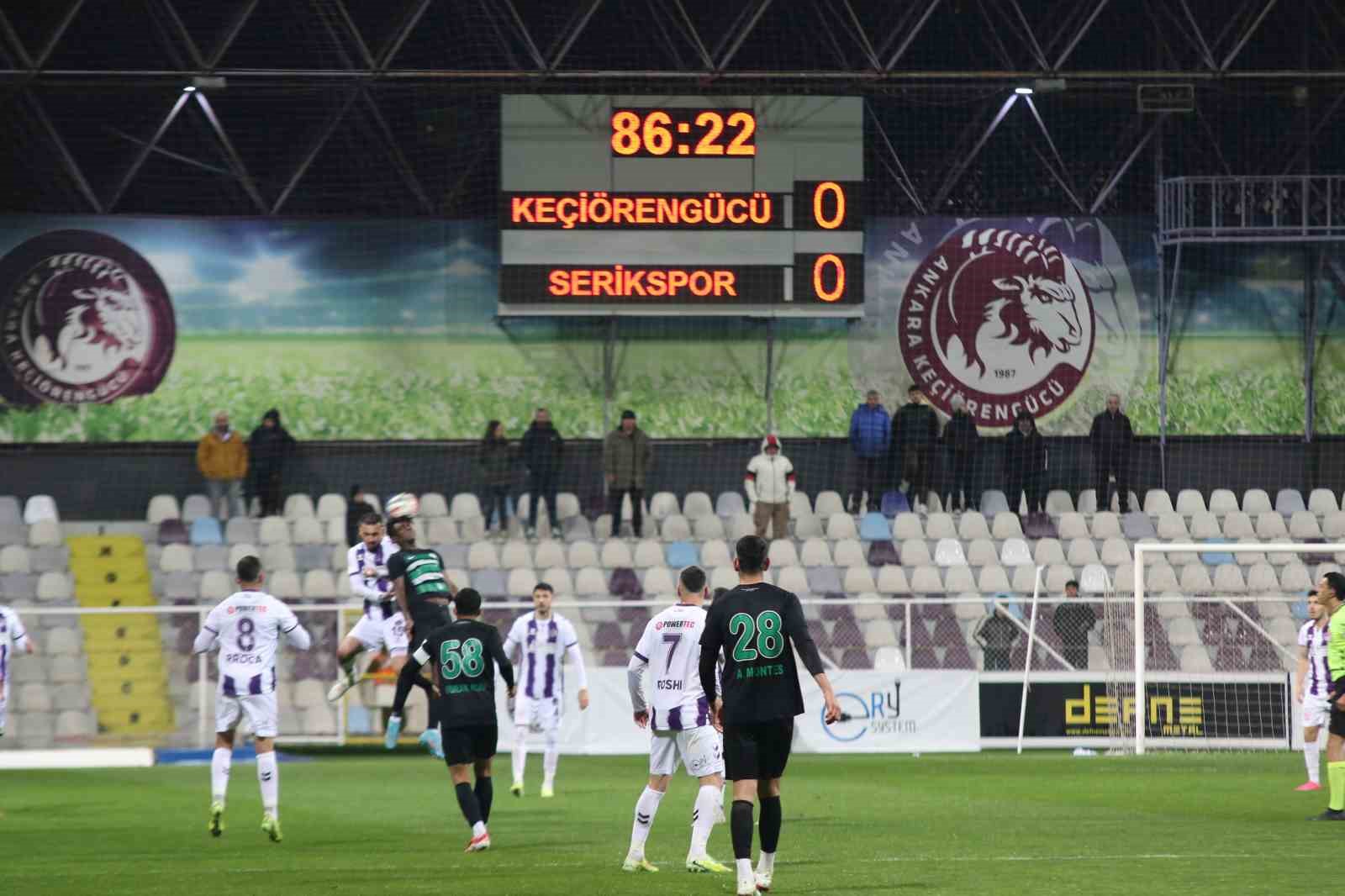 Trendyol 1. Lig: Ankara Keçiörengücü: 0 - Serikspor: 0
