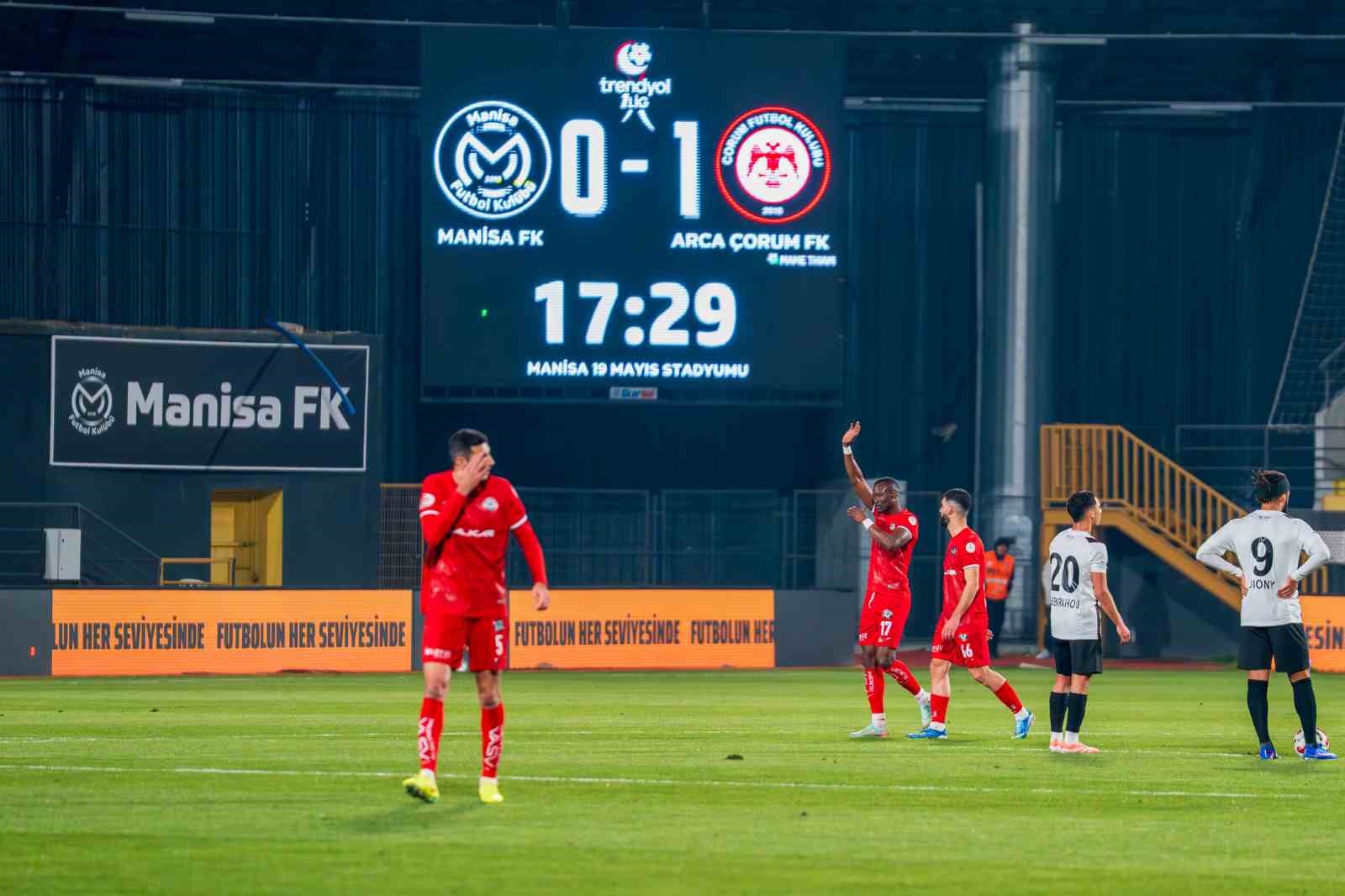 Trendyol 1. Lig: Manisa FK: 0 - Çorum FK: 1
