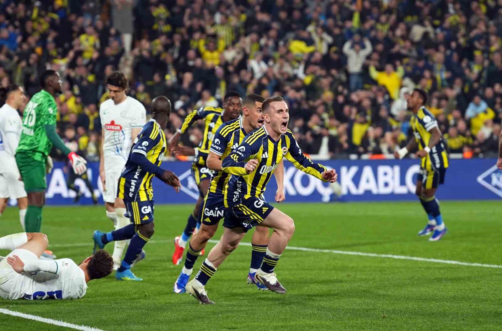 Trendyol Süper Lig: Fenerbahçe: 2 - Çaykur Rizespor: 2 (Maç sonucu)
