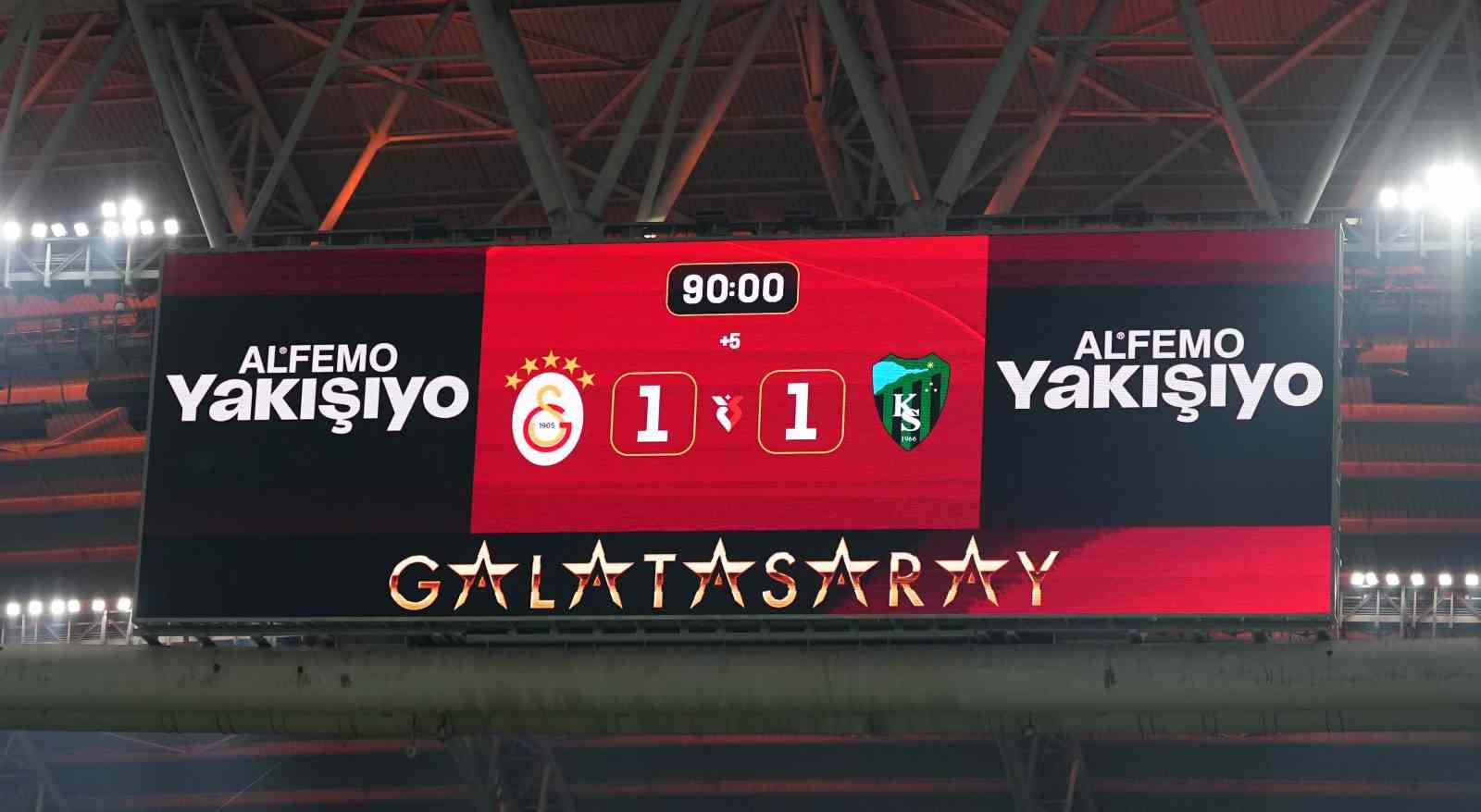 Trendyol Süper Lig: Galatasaray: 1 - Kocaelispor: 1 (Maç sonucu)
