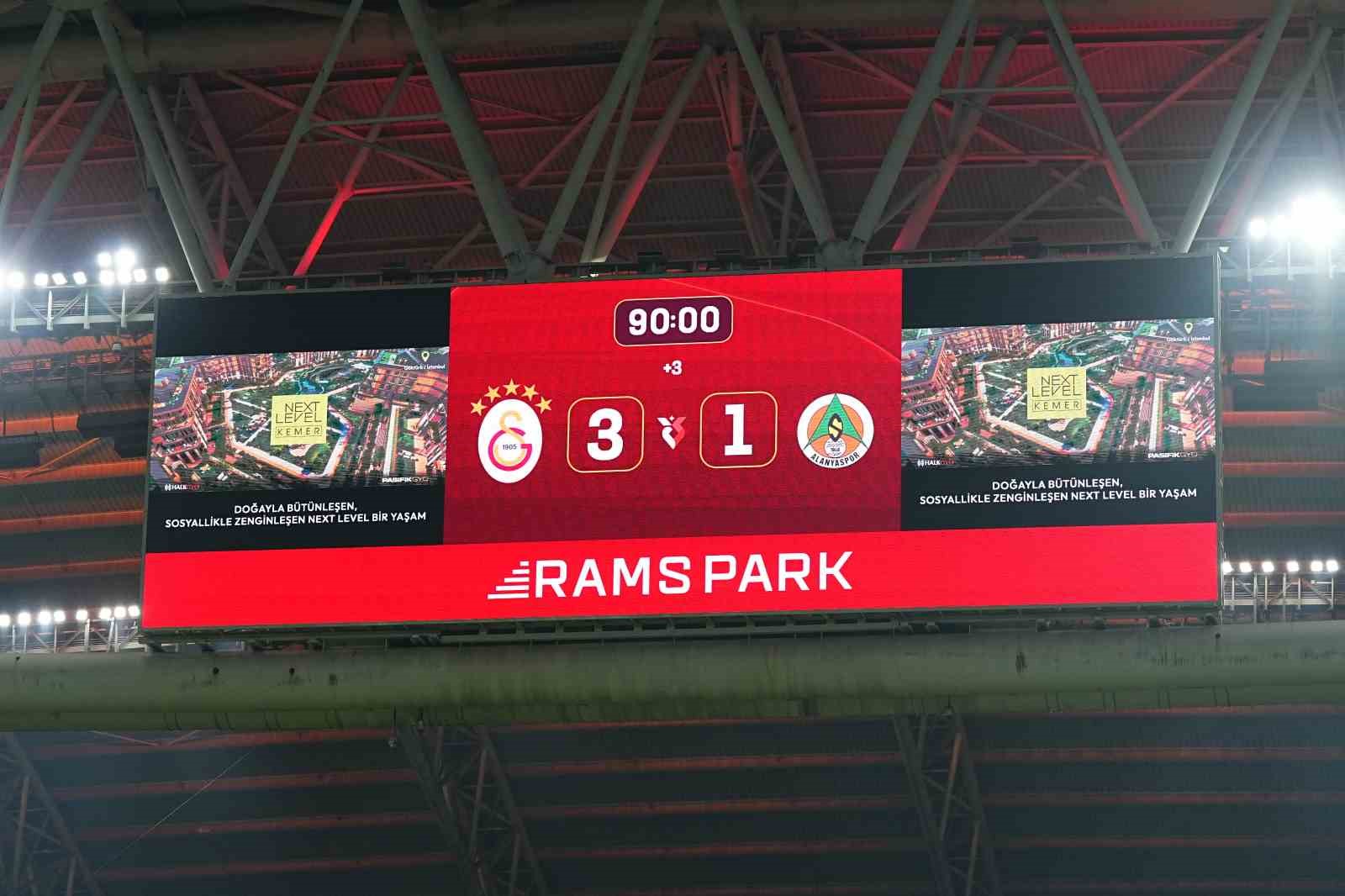 Trendyol Süper Lig: Galatasaray: 3 - Corendon Alanyaspor: 1 (Maç sonucu)
