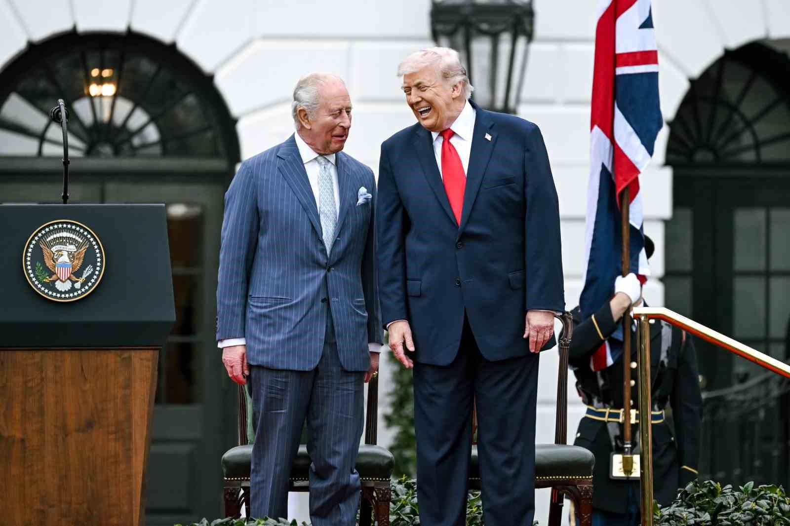 Trump, İngiltere Kralı Charles’ı Beyaz Saray’da askeri törenle karşıladı
