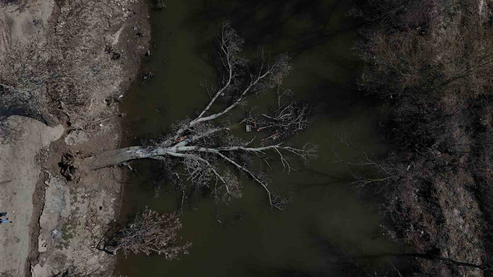 Tunca Nehri kıyısında toprak kayması: 50 metrelik alanda çatlaklar oluştu
