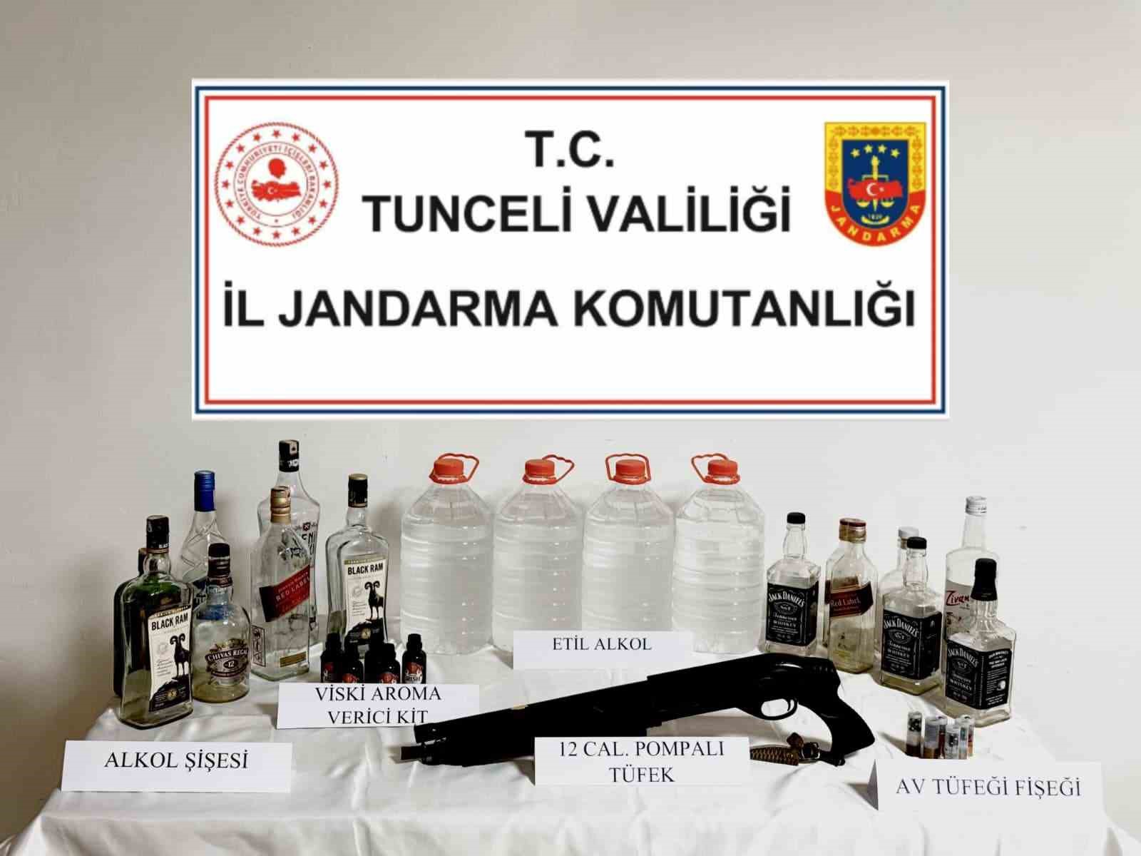 Tunceli’de kaçak alkol ve tütün operasyonu
