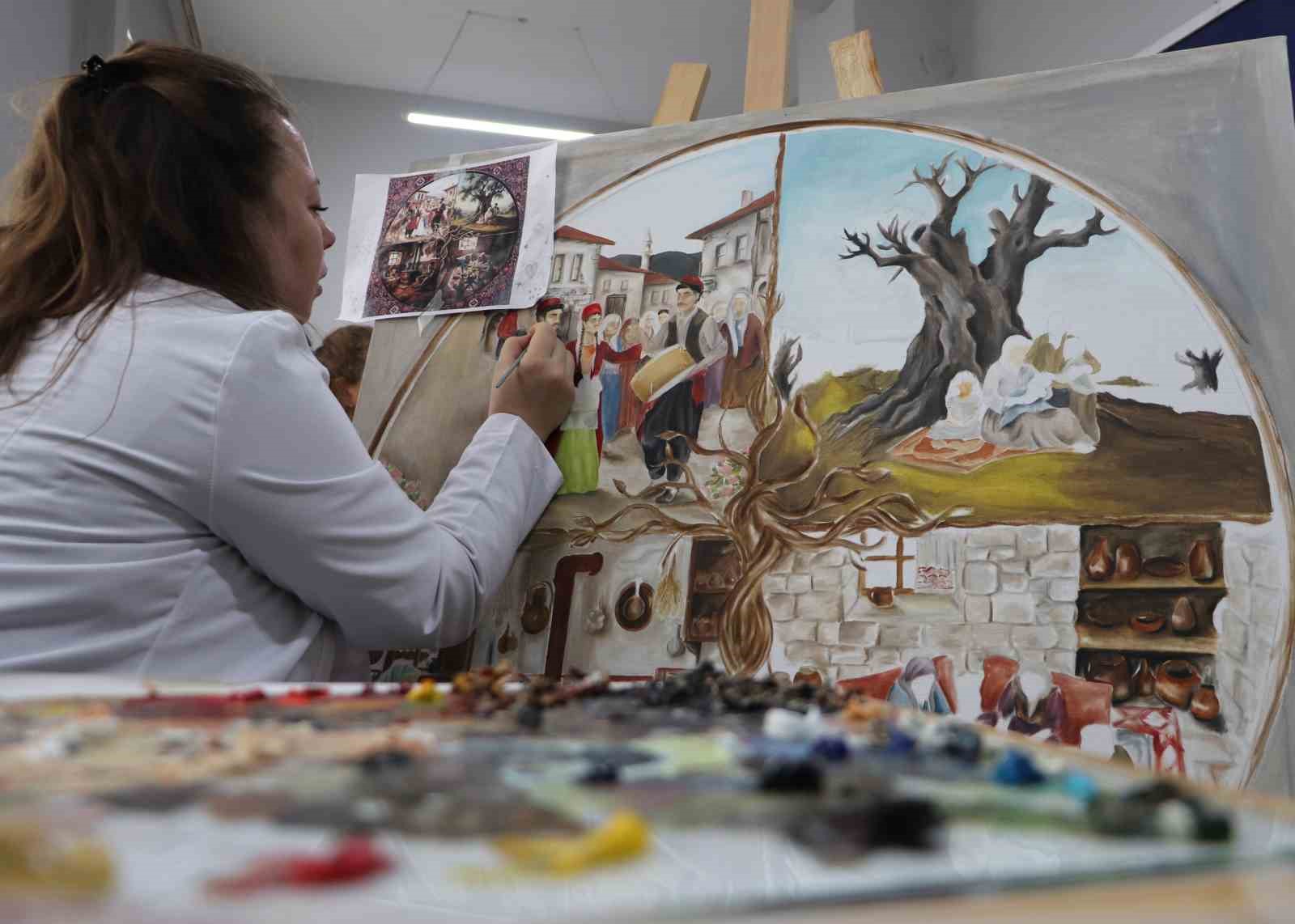 Türk aile yapısı yağlı boya tablolarıyla ölümsüzleşiyor
