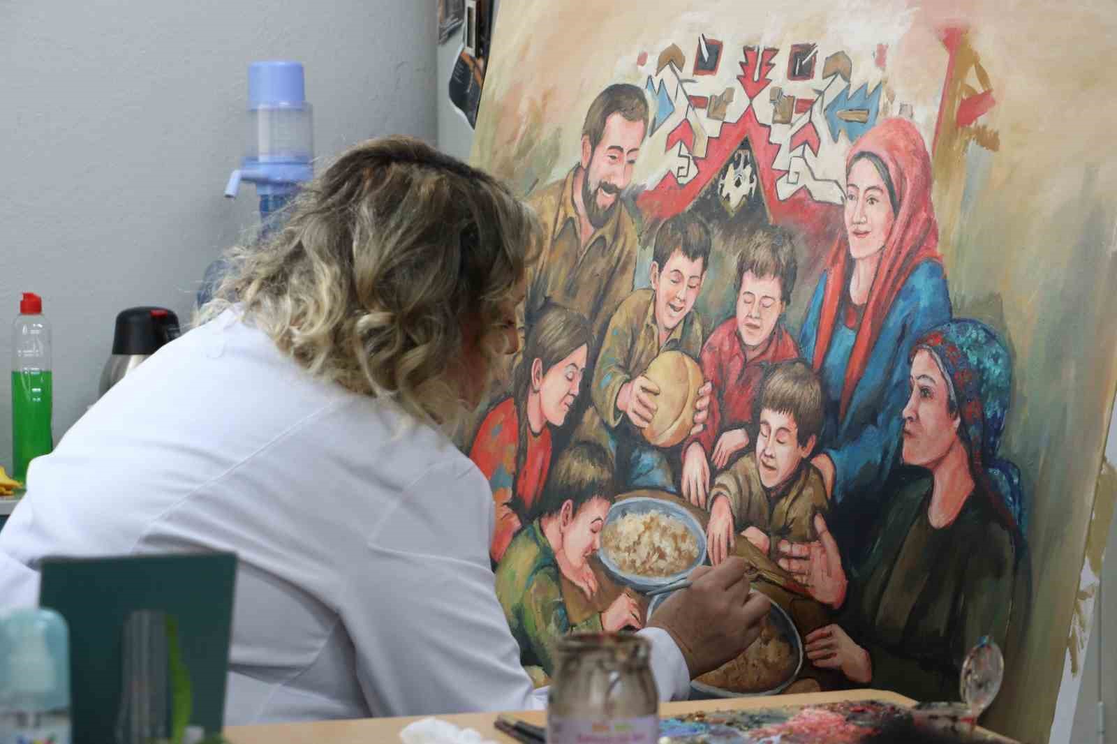 Türk aile yapısı yağlı boya tablolarıyla ölümsüzleşiyor
