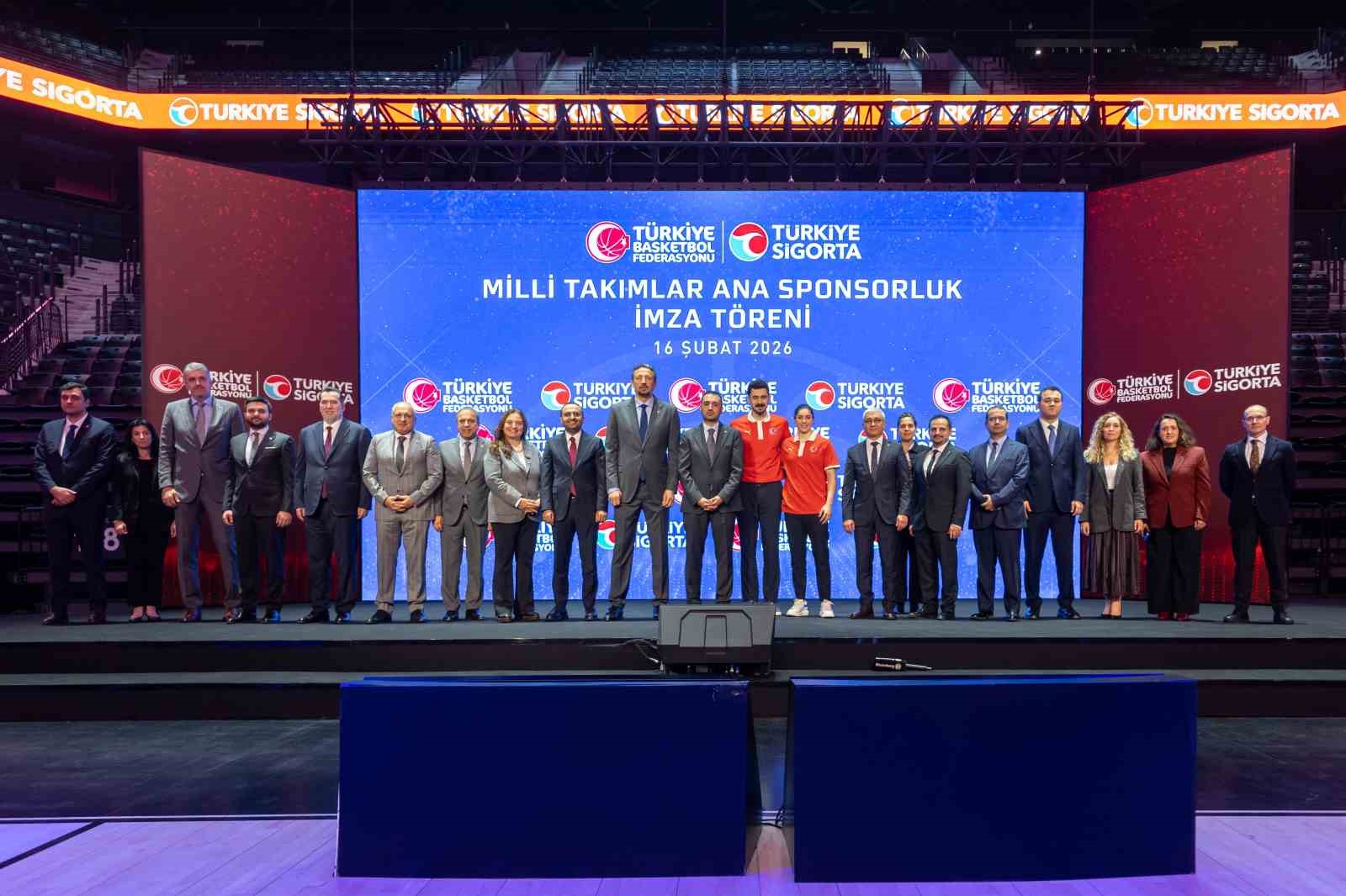 Türkiye Basketbol Federasyonu ile Türkiye Sigorta arasında Milli Takımlar ana sponsorluk anlaşması yenilendi
