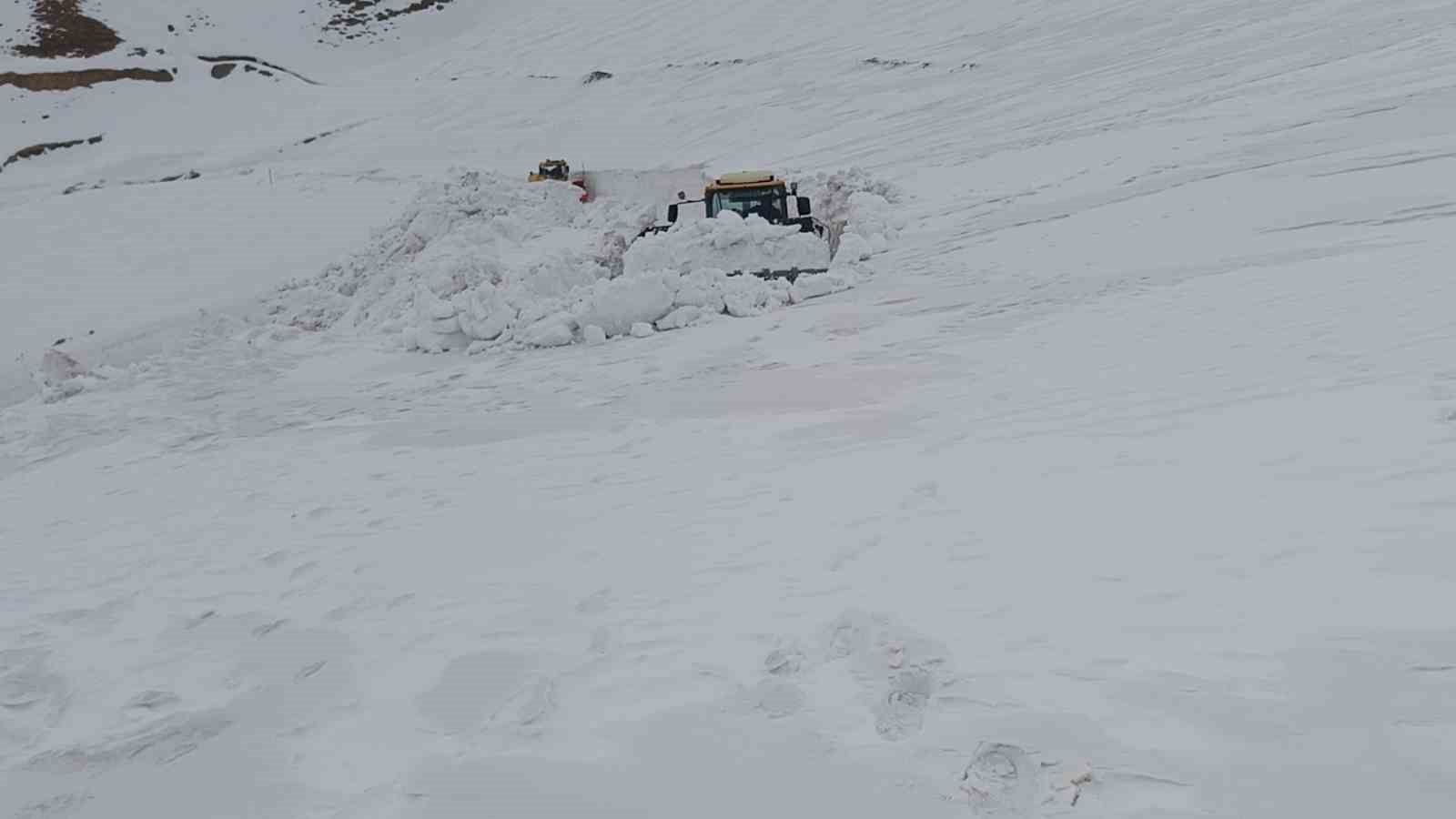 Türkiye-İran sınır hattında karla mücadele çalışması
